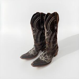 Pecos Bill Leather Cowgirl/Cowboy Boots Size 6 Women’s Distressed Cowgirl